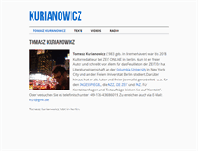 Tablet Screenshot of kurianowicz.com